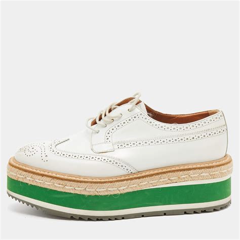 prada brogue 1.5 inch|Prada brogue platform shoes.